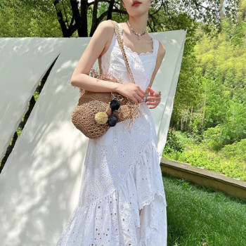 Custom new dress | high waist cutout V-neck dress | sleeveless irregular dress | OEM dress