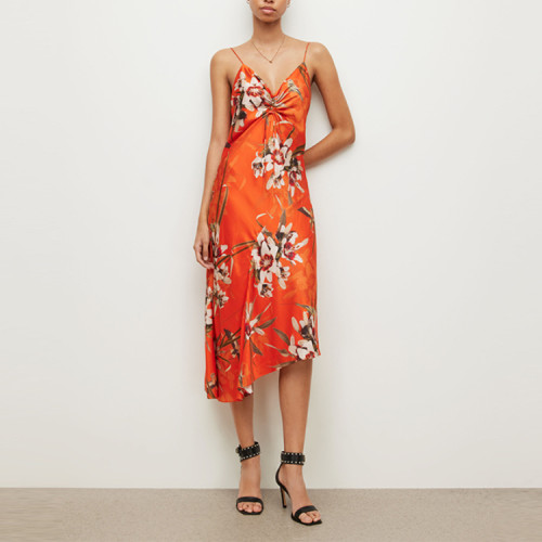 Custom dresses | summer dresses | slim-fit print suspender dress | print dress