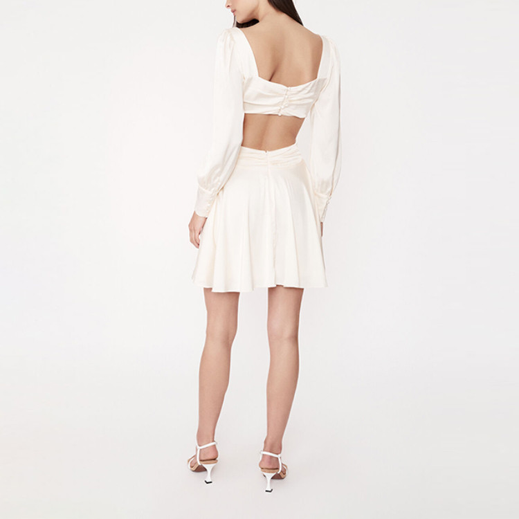 minimalist waist-skimming cut-out dress