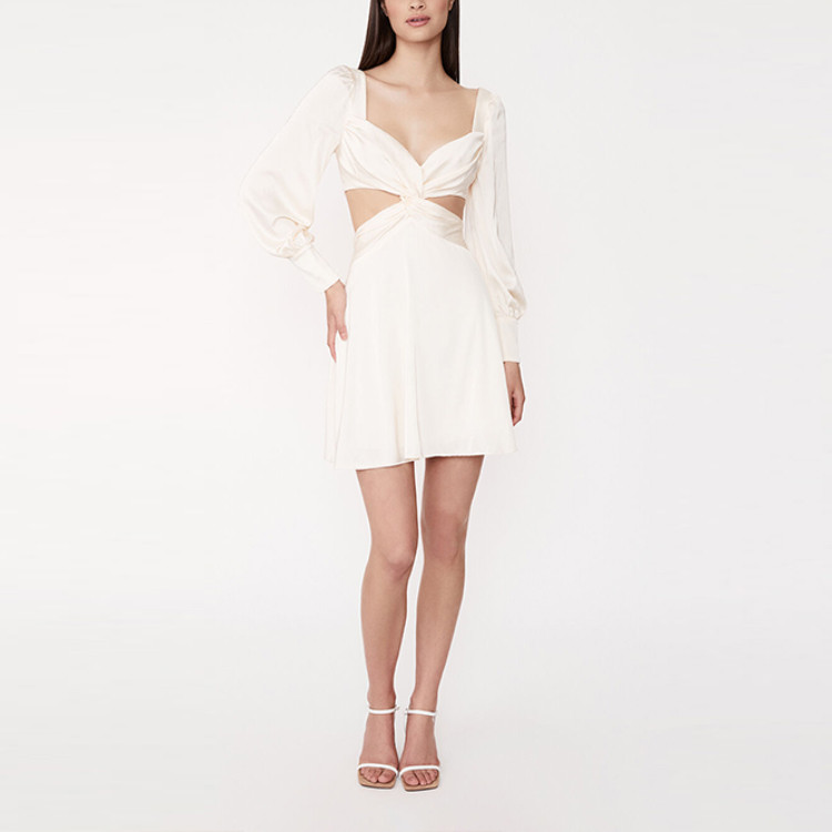 minimalist waist-skimming cut-out dress