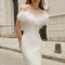 Custom European dress | niche design evening dress | elegant knitted dress