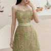 Custom dress | new green dress | lace mesh dress | star slip dress