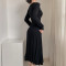 Custom new dress | fishtail high waisted dress | knitted dress | round neck slip sweater dress