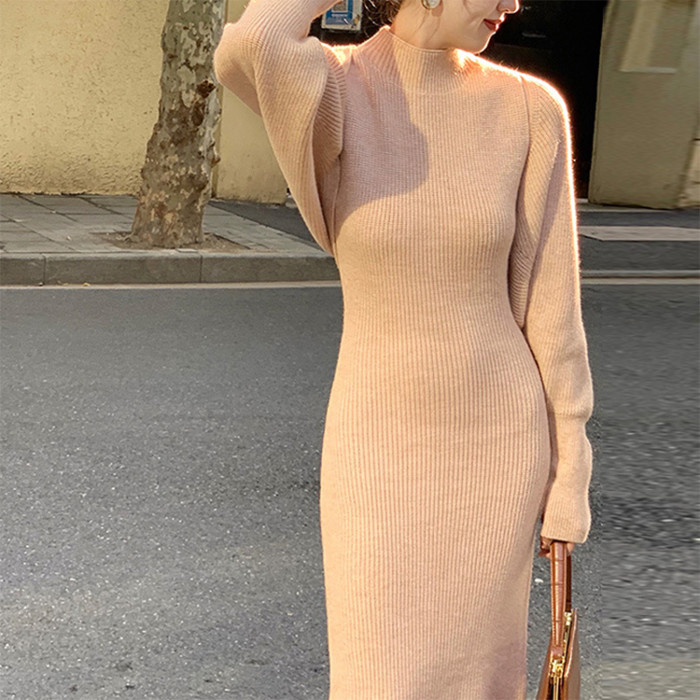 Custom new dress | O-neck halterneck dress | knitted dress | elegant dress