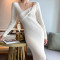 Custom dress | French dress | knitted autumn dress | new light mature style dress
