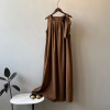 Custom pleated dress | sleeveless dress | ladies' new summer dress | bow tie maxi dress