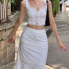 Custom dress | French white dress | chiffon floral dress | V-neck summer dress