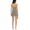 Custom elegant dress | mesh oil painted gradient pockets dress | Printed button-front mini dress