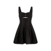 Custom elegant dress | mesh oil painted gradient pockets dress | black  mini dress