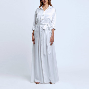 Custom elegant dress | long sleeves bodycon dress | white pocket shirt dress