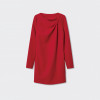 Custom elegant dress | red long sleeve dress | slash neckline dress