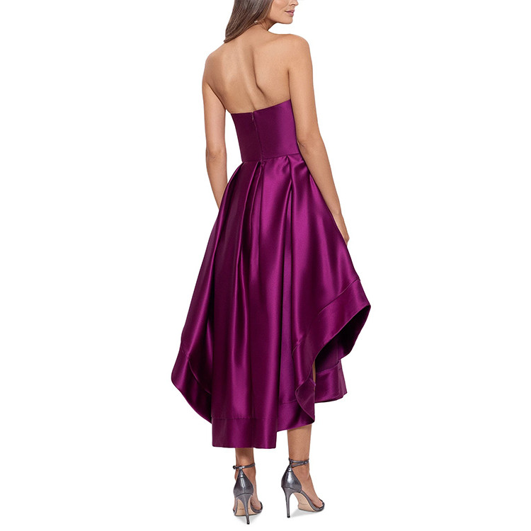 strapless stain prom dress