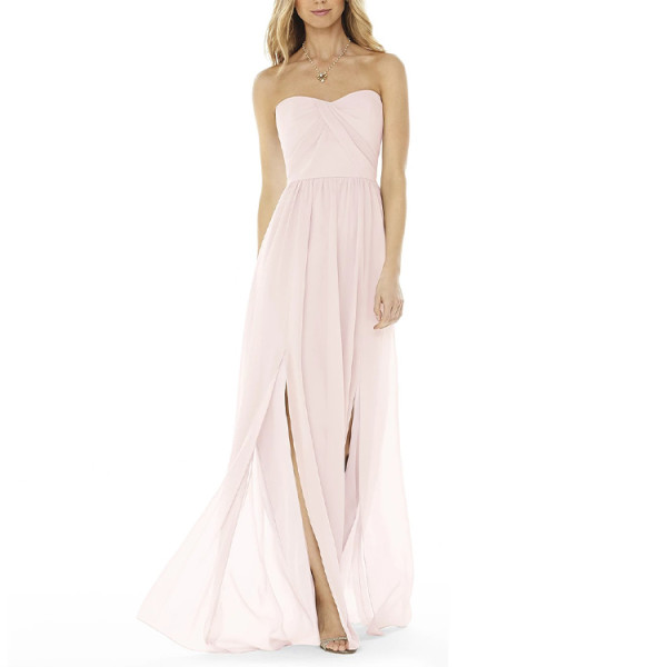 Custom elegant dress | pelisse knot halterneck dress | strapless tulle skirt long dress in lvory