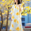 Custom summer dress | casual cotton linen dress | printing dress