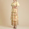 Custom French dress | printing dress | summer new balloon sleeve dress | lace cake dress