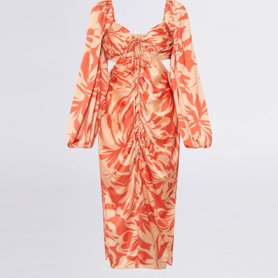 Custom new dress | sexy dress | long puff-sleeve shift dress | printing dress