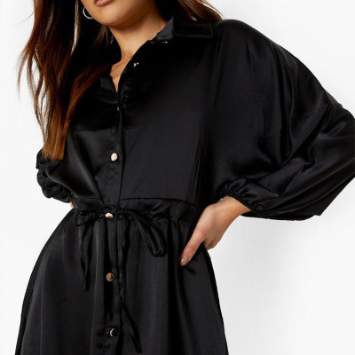 Custom new dress | black dress | balloon sleeve skater mini dress