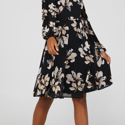 Custom new dress | chiffon dress | navy blue floral backless dress