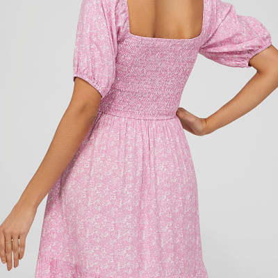 Custom new dress | square neck dress | printed dress