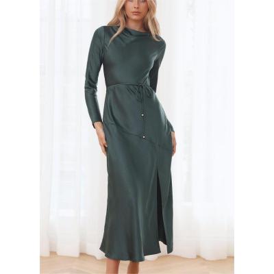 Custom dresses | long sleeve dress | business dress | slim fit dress | split dress.