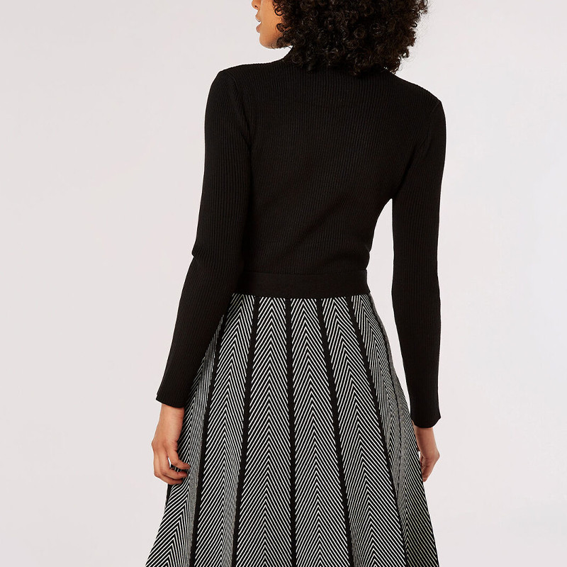 chevron skirt knit mini dress
