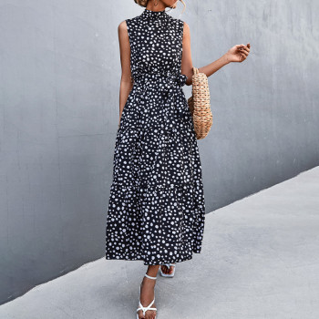 Custom temperament dress | nipped-in waist dress | sleeveless dress | casual dress | OEM dress