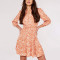 Custom dresses | floral dress | printed short dress | hollow out dress.