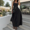 Custom summer dress | simple black dress | high waist slip dress