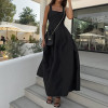 Custom summer dress | simple black dress | high waist slip dress