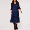 Custom new dress | self check crochet midi dress | linen-cotton dress