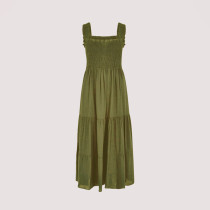 Custom new dress | smock tiered midi dress | linen-cotton dress