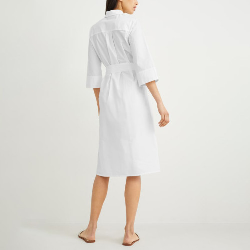 Custom new dress | self check midi dress | linen-cotton dress