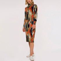 Custom new dress | ombre stripe knit mini dress | long sleeve dress
