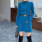 Custom vintage dress | short sweater dress | winter new dress | knitted dress