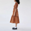 Custom new dress | Cotton dress | Brown dresses | Puff sleeve midi dresses | Vintage dresses