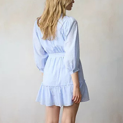 Custom women's short dresses | digital printing dresses | linen shirt dresses