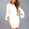 Custom white dresses | flounce sleeves dresses | bodycon dresses