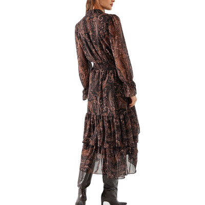 Custom chiffon dresses | long sleeve dresses | spring dresses | floral dresses.