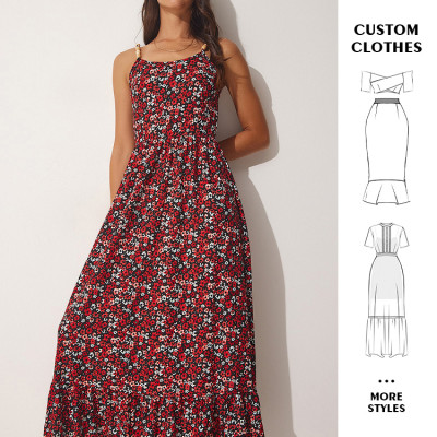 OEM dresses | strap dresses | summer dresses | floral dresses | chiffon dress.