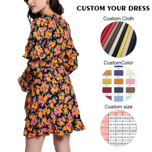 OEM dress | long sleeve dresses | summer dresses | floral dresses