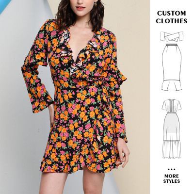 OEM dress | long sleeve dresses | summer dresses | floral dresses