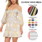 OEM dress | puff sleeves dresses | summer dresses | floral dresses | strapless dress