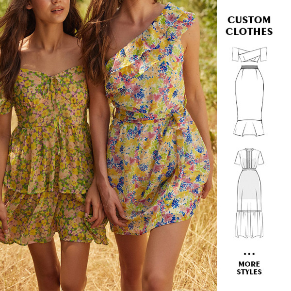 OEM dress | one shoulder dresses | summer dresses | floral dresses | shorts dresses