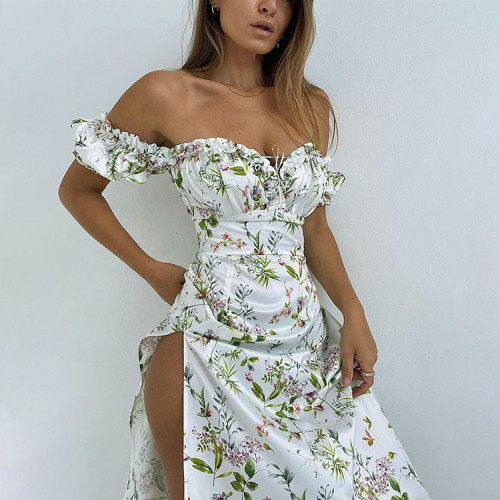 OEM dress | off shoulder dress | floral dresses | summer dresses | sexy dresses | split dresses