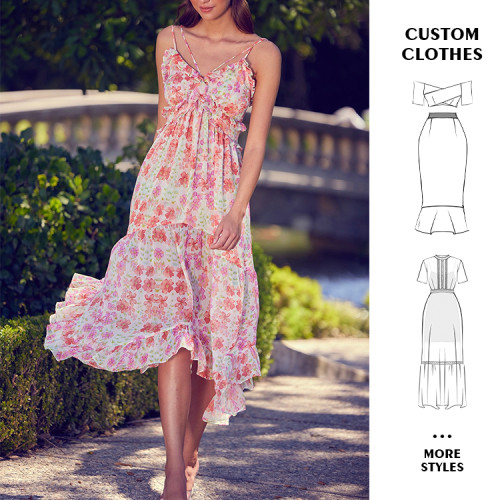OEM dress | ruffle dress | floral dresses | summer dresses | sexy dresses | strap dresses