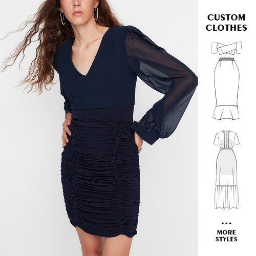 OEM dress | business casual dress | shorts dresses | summer dresses | v-neck dresses | long sleeve dresses