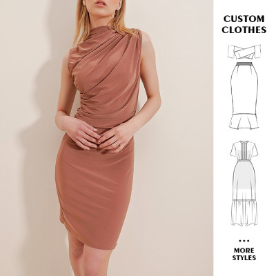 OEM dress | sleeveless dress | business dress | summer dresses |  high-neck dress