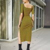OEM dress | green dress | business dress | summer dresses | split dress