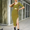 OEM dress | green dress | business dress | summer dresses | split dress