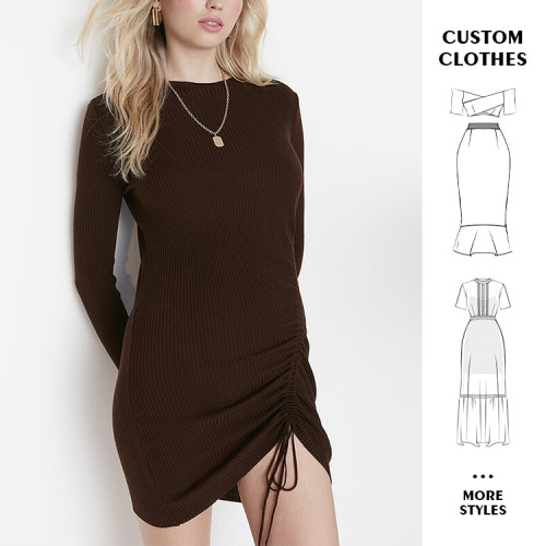 OEM dress | long sleeve dress | business dress | summer dresses | knit dress | drawstring dress
